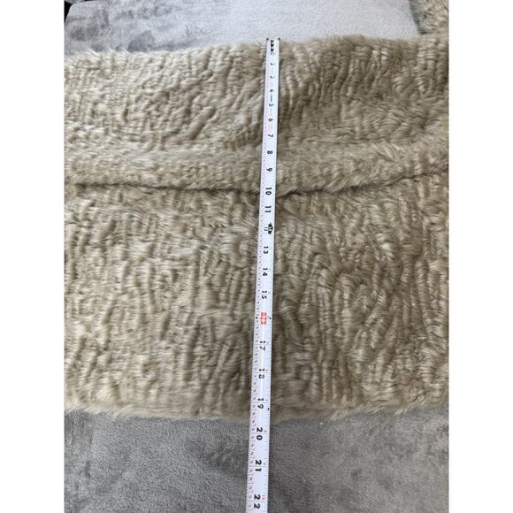 Laundry by Shelli Segal Faux Fur Coat Brown Gray Long Sleeve Small Hook Eye - Picture 13 of 16